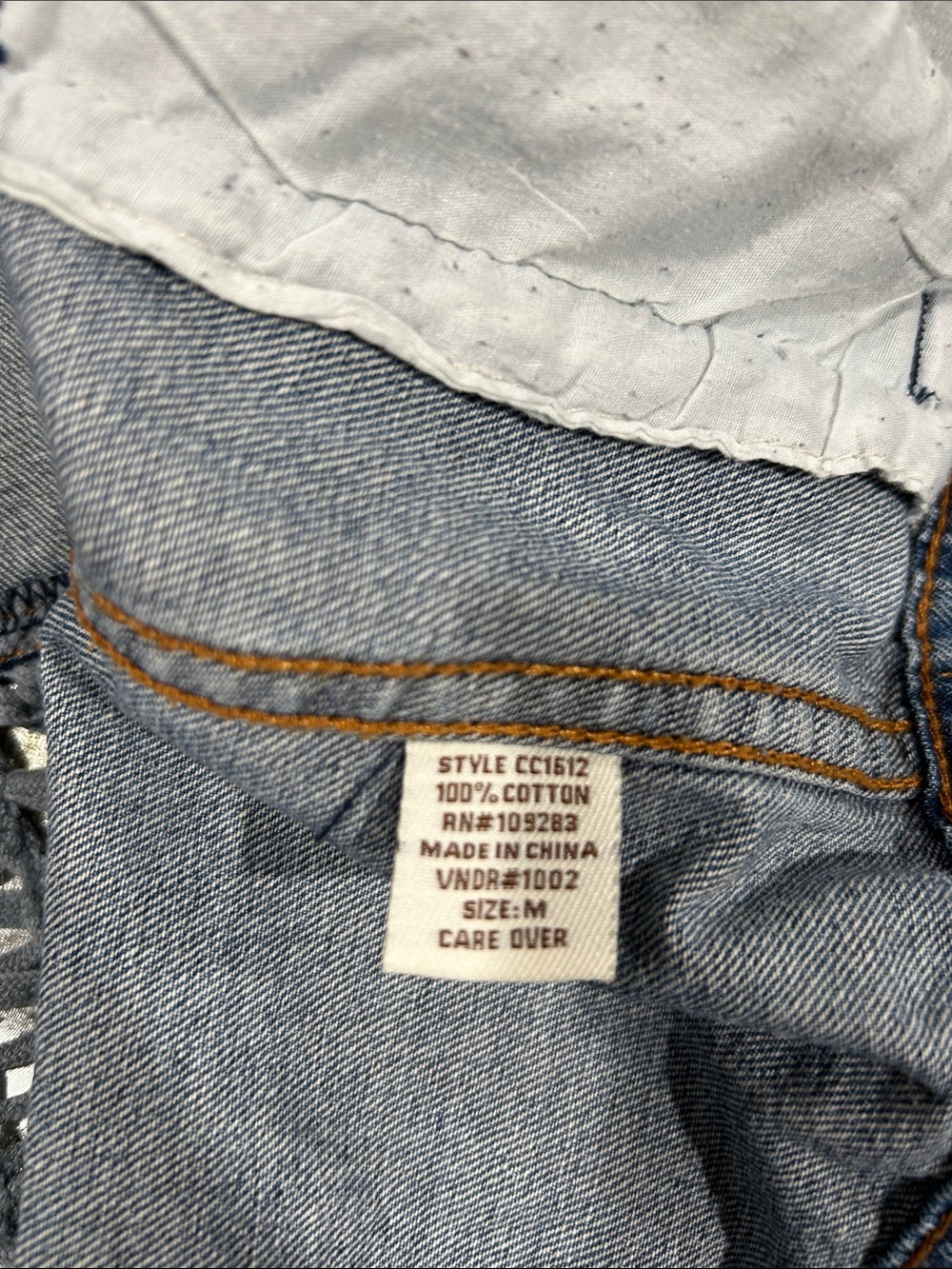 Vintage Havana Blue Denim Sleeveless Vest with Lace-Up Panels - Picture 5 of 6